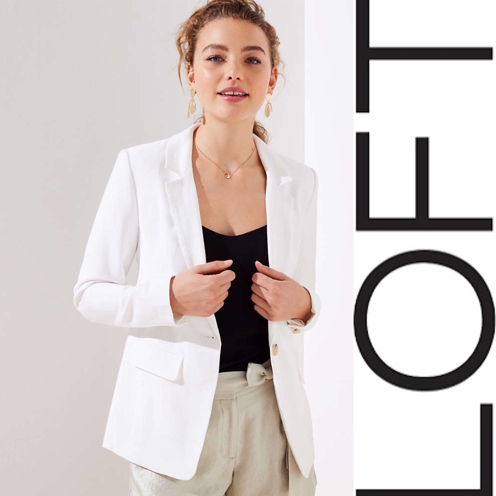 NWT Loft Textured White Blazer!